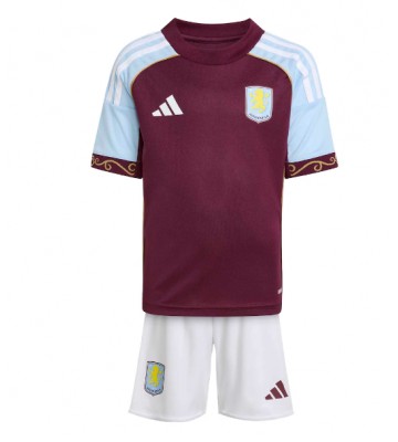 Aston Villa Ezri Konsa #4 Hjemmebanetrøje Børn 2025-26 Kortærmet (+ Korte bukser)